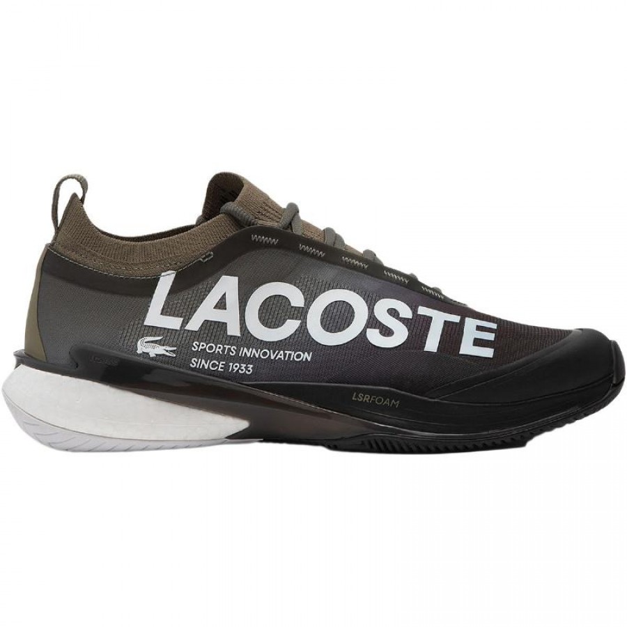 Lacoste AG-LT25 Lite Tênis Khaki Preto
