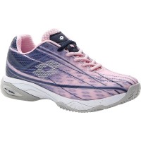 Chaussures Lotto Mirage 300 Clay Rose Blanc Bleu Marine Femme