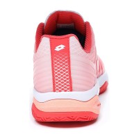 Zapatillas Lotto Mirage 300 Rojo Fluor Blanco Salmon Mujer