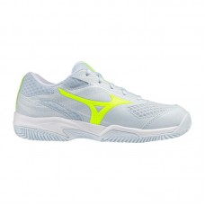 Tênis femininos Mizuno Break Shot 5 Clay Light Blue Light White, Fluor