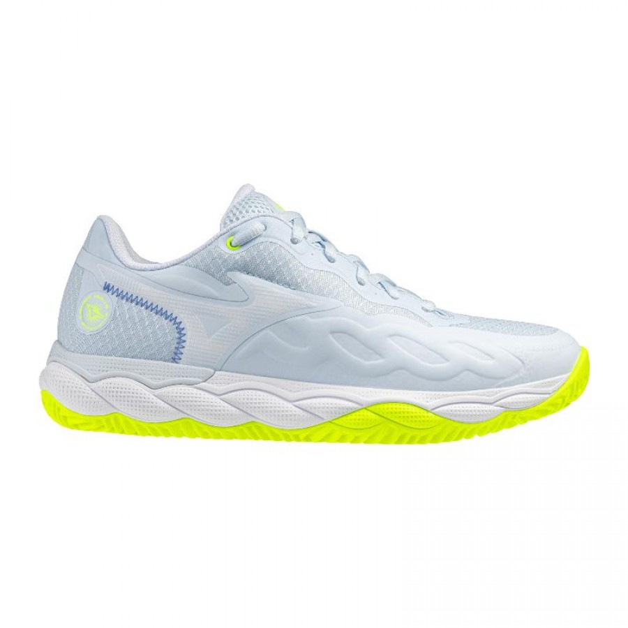 Zapatillas Mizuno Wave Enforcing Court Clay Azul Claro Fluor Mujer