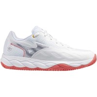 Zapatillas Mizuno Wave Enforce Court Clay Blanco Azul Coral Mujer