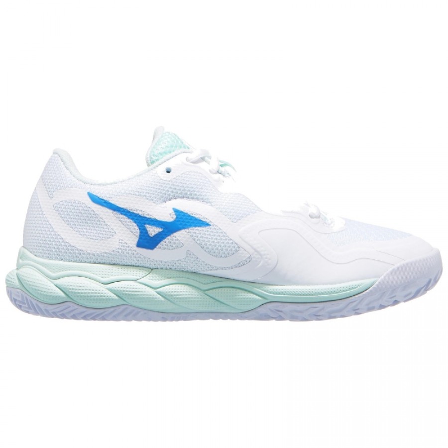 Tênis Mizuno Wave Enforce Court Clay Branco Azul Feminino