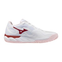 Zapatillas Mizuno Wave Enforcing Court Clay Blanco Rojo Mujer