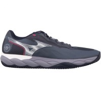 Mizuno Wave Enforce Court Clay Gray White Blue Sneakers