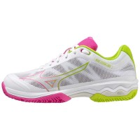 Zapatillas Mizuno Wave Exceed Light Blanco Fucsia Lima Mujer