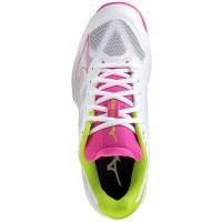 Zapatillas Mizuno Wave Exceed Light Blanco Fucsia Lima Mujer