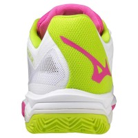 Zapatillas Mizuno Wave Exceed Light Blanco Fucsia Lima Mujer