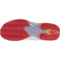 Mizuno Wave Exceed Tour 6 Clay Branco Coral Cinza Tênis Feminino