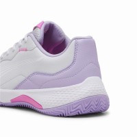 Puma Nova Smash Cinza Branco Violeta Sapatos Femininos