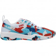 Salming Rebel Camo White Red Blue Shoes Salming Rebel Camo White Red Blue Shoes
