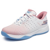 Baskets féminines Skechers Viper Court Reload Rose Blanc