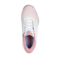 Baskets féminines Skechers Viper Court Reload Rose Blanc