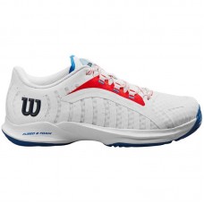 Zapatillas Wilson Hurakn Pro Blanco Rojo Azul Mujer Zapatillas Wilson Hurakn Pro Blanco Rojo Azul Mujer