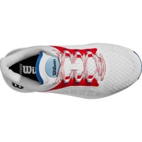 Zapatillas Wilson Hurakn Pro Blanco Rojo Azul Mujer