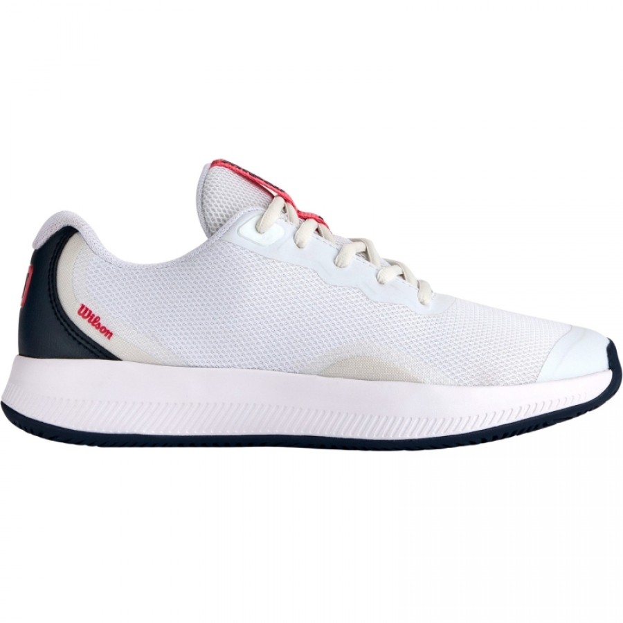 Baskets Femme Wilson Intrigue Lite Blanc Bleu Marine