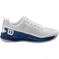 Zapatillas Wilson Rush Pro 4.5 Clay Blanco Azul Mujer Zapatillas Wilson Rush Pro 4.5 Clay Blanco Azul Mujer