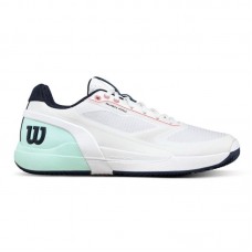 Zapatillas Wilson Rush Pro 5 Clay Blanco Aguamarina