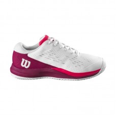 Zapatillas Wilson Rush Pro Ace Blanco Burdeos Junior