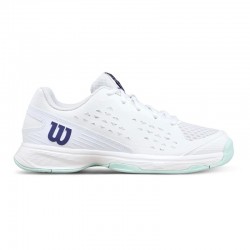 Zapatillas de Padel Wilson Rush Pro L Blanco Aguamarina Junior