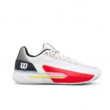 Wilson Rush Tour 5 Scarpe Clay White, Nero Rosso